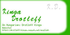 kinga drotleff business card